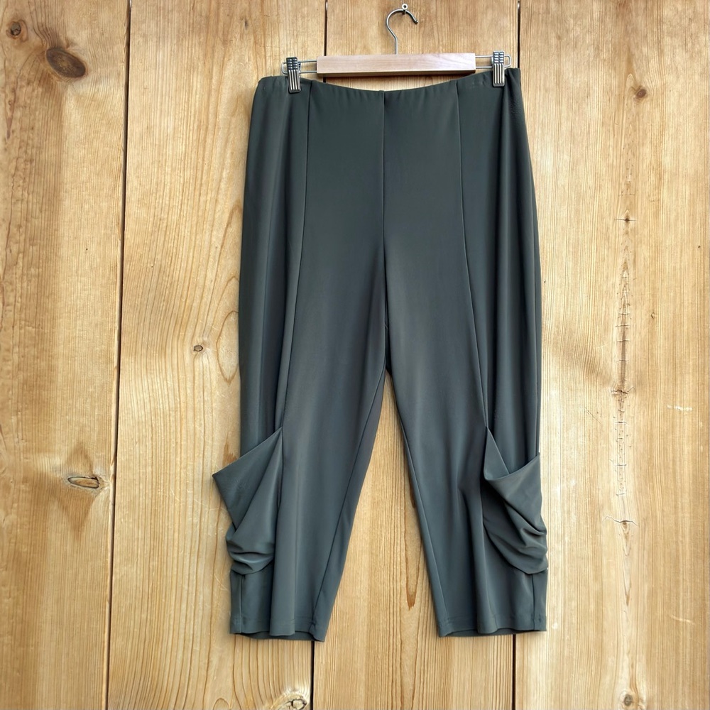 Sympli Olive Green Lagenlook Pants Sz 12